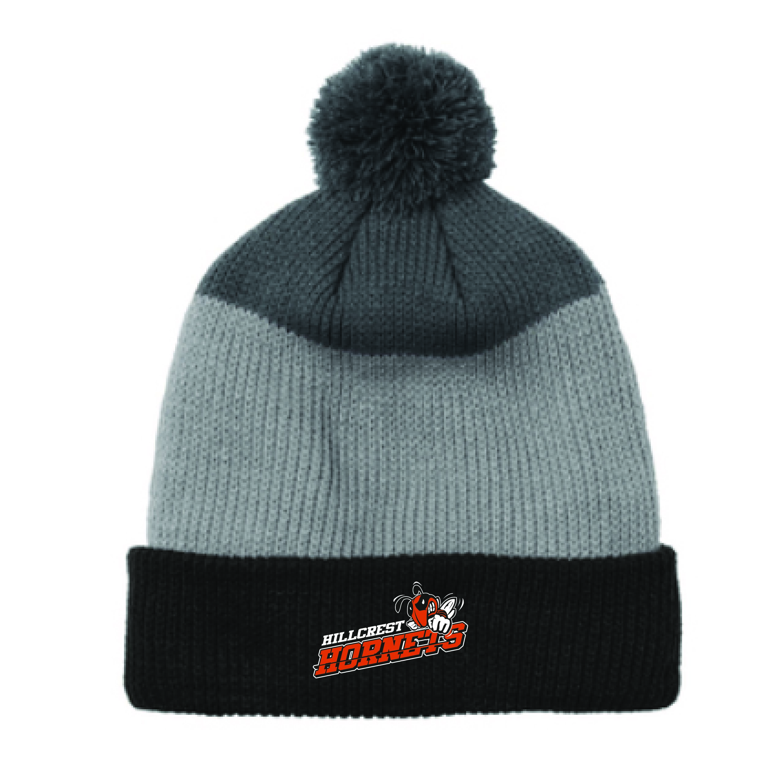 Cozy Striped Pom Beanie