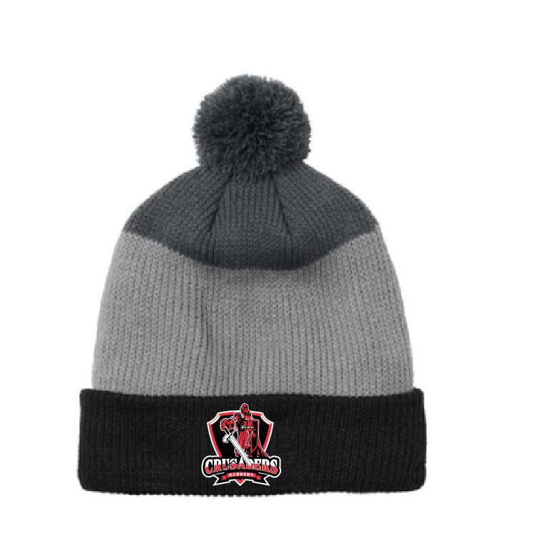 Cozy Striped Pom Beanie